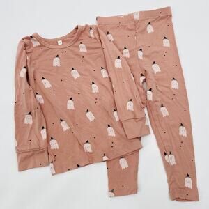 Quincy Mae pink ghost halloween bamboo pajama set
